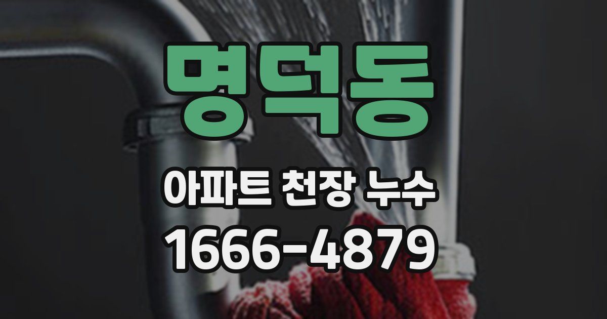 명덕동 아파트 천장 누수