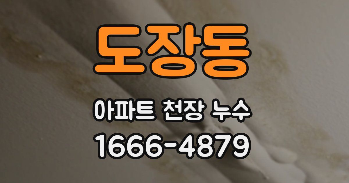 도장동 아파트 천장 누수