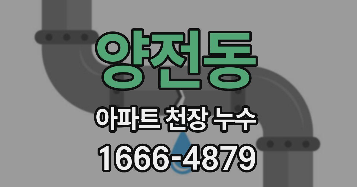 양전동 아파트 천장 누수