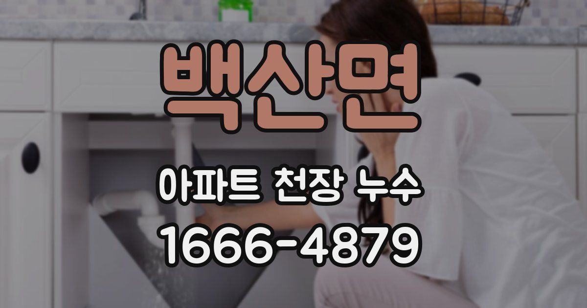 백산면 아파트 천장 누수