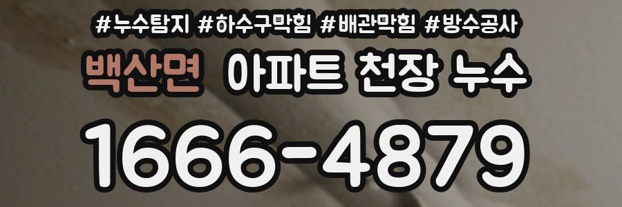 백산면 아파트 천장 누수