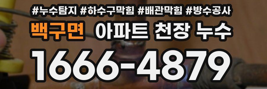 백구면 아파트 천장 누수