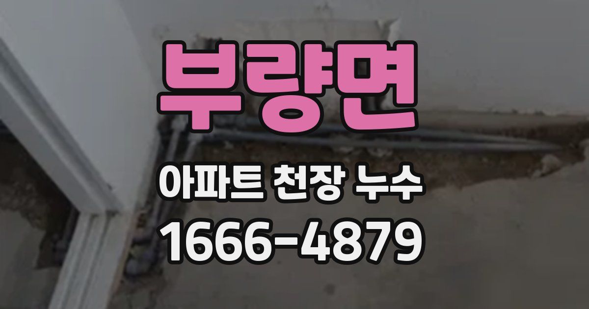 부량면 아파트 천장 누수