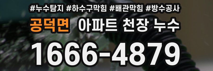 공덕면 아파트 천장 누수