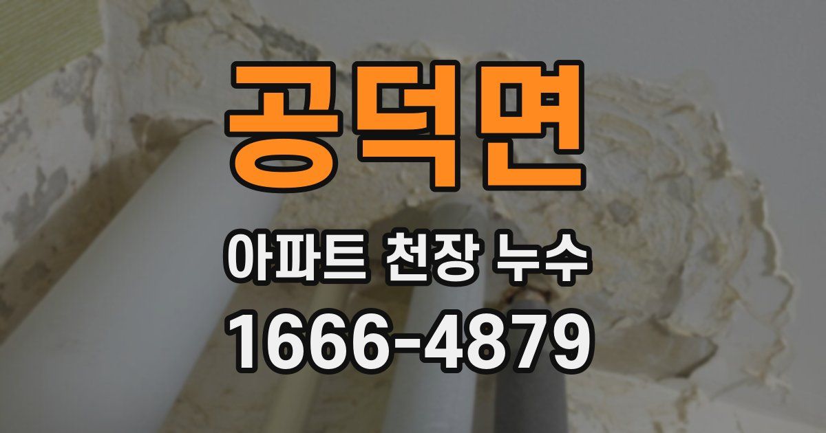 공덕면 아파트 천장 누수