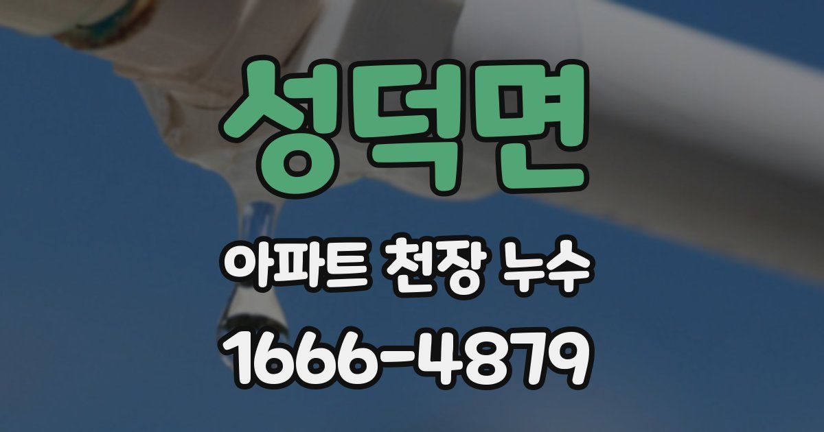 성덕면 아파트 천장 누수