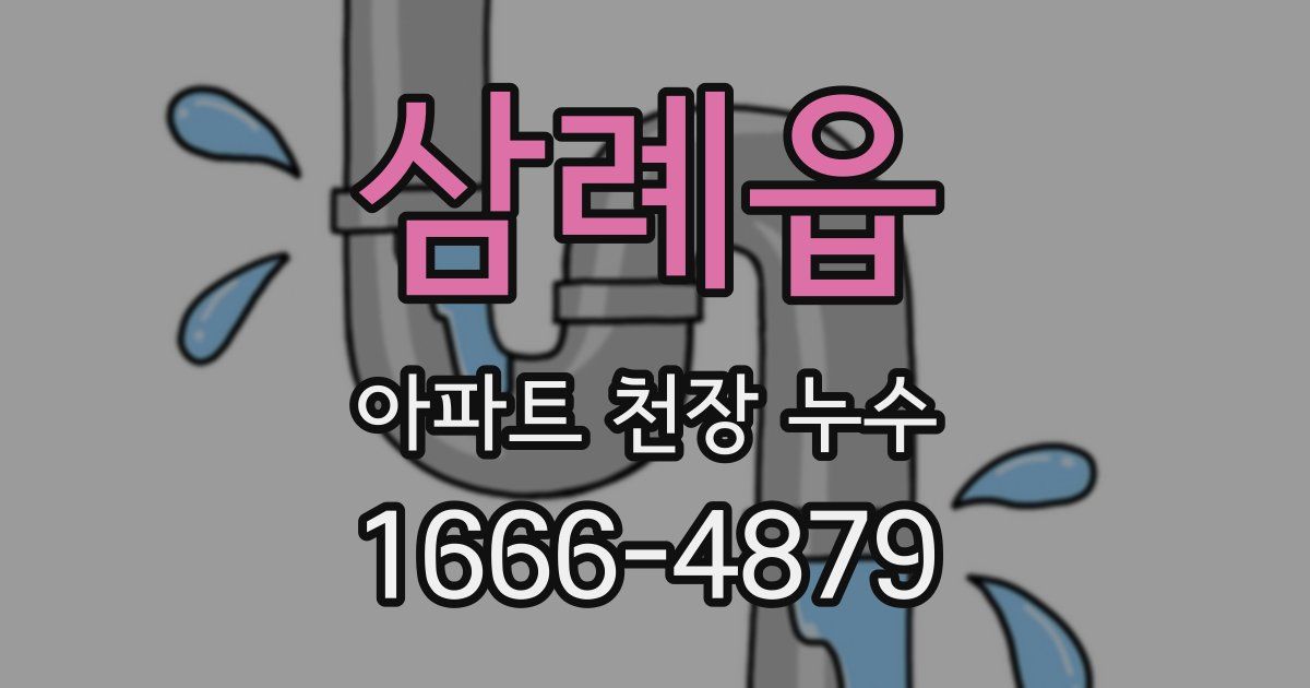 삼례읍 아파트 천장 누수