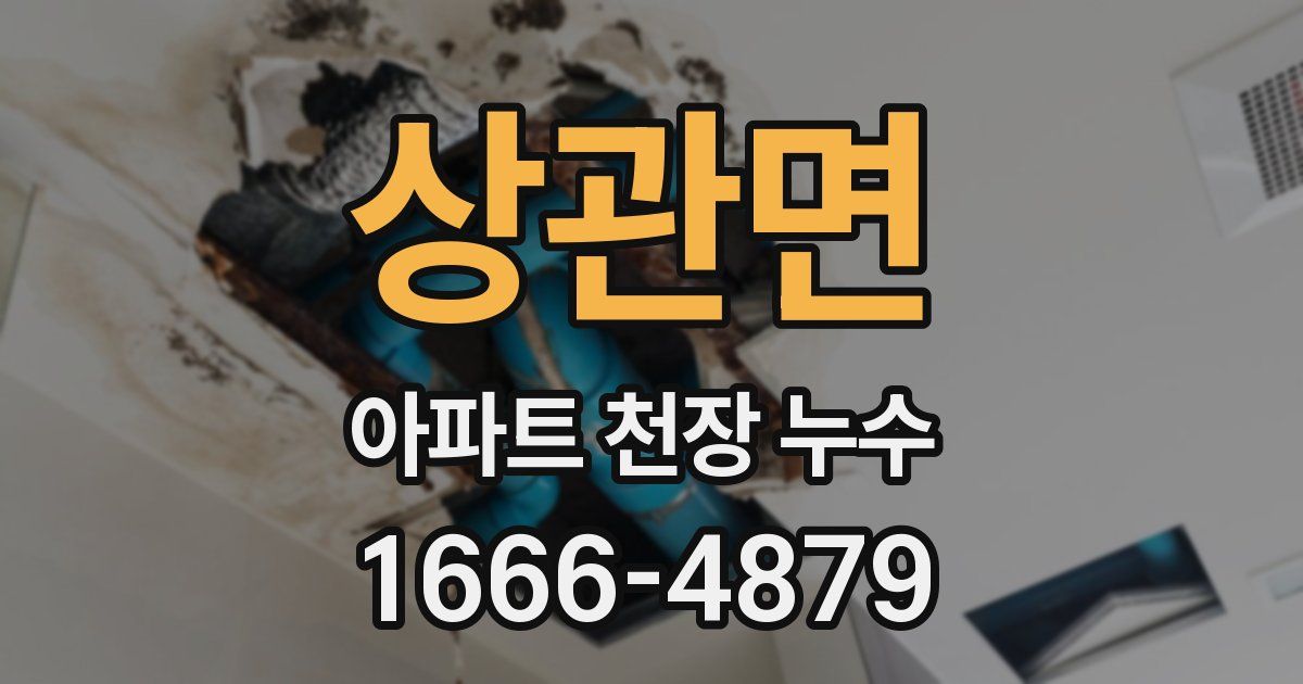 상관면 아파트 천장 누수