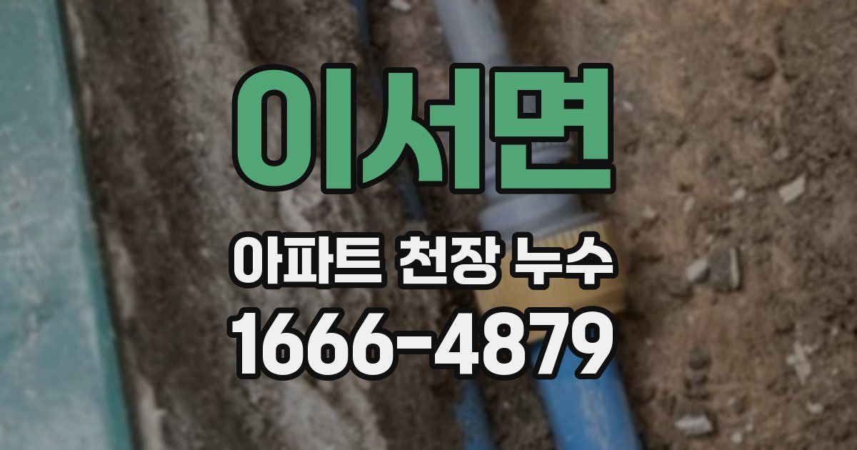이서면 아파트 천장 누수
