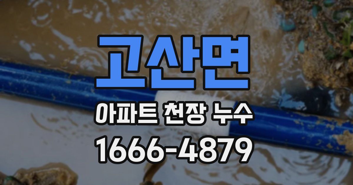 고산면 아파트 천장 누수
