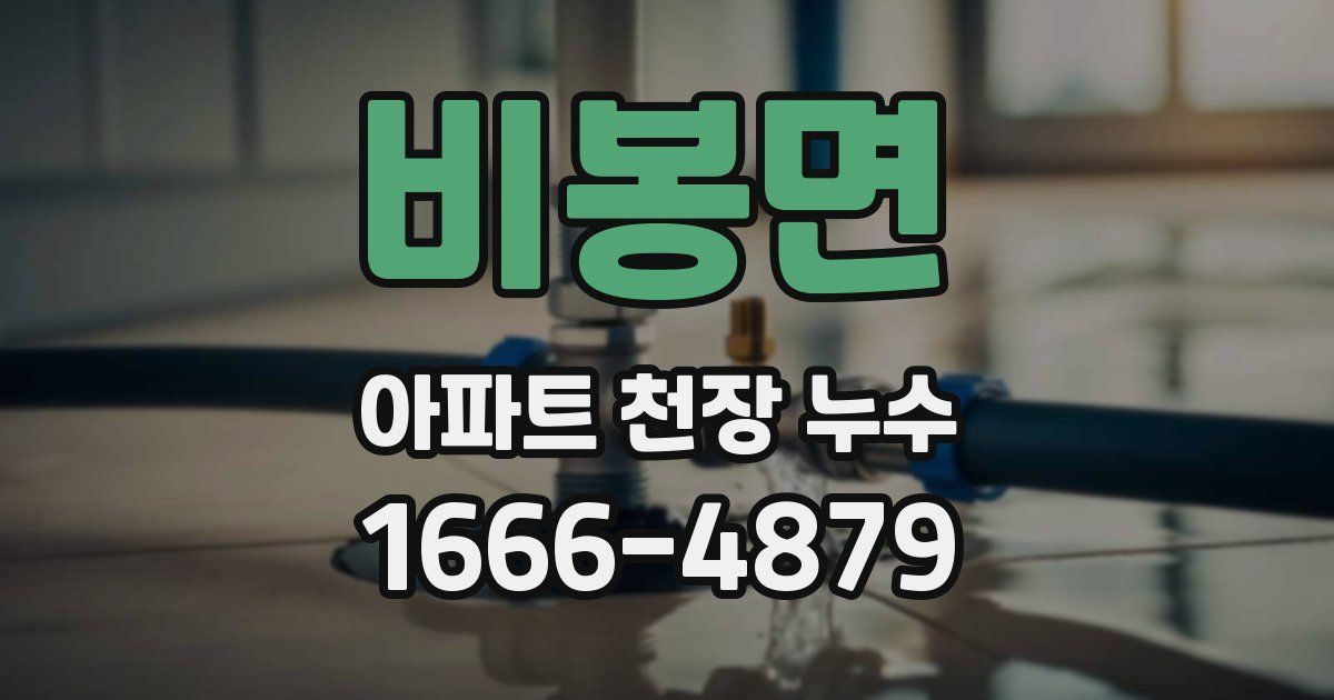 비봉면 아파트 천장 누수