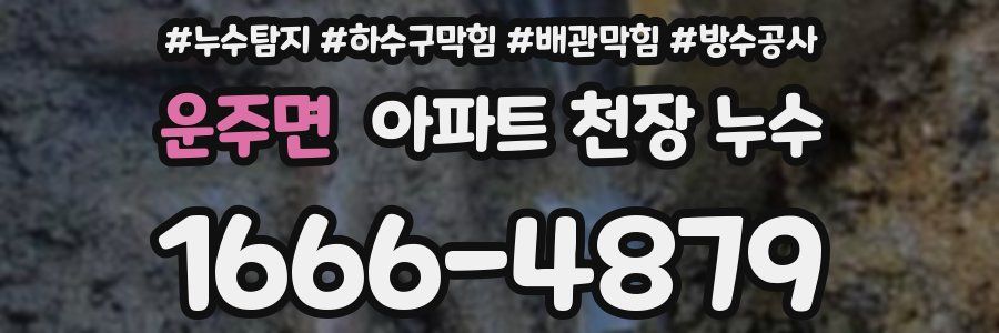 운주면 아파트 천장 누수