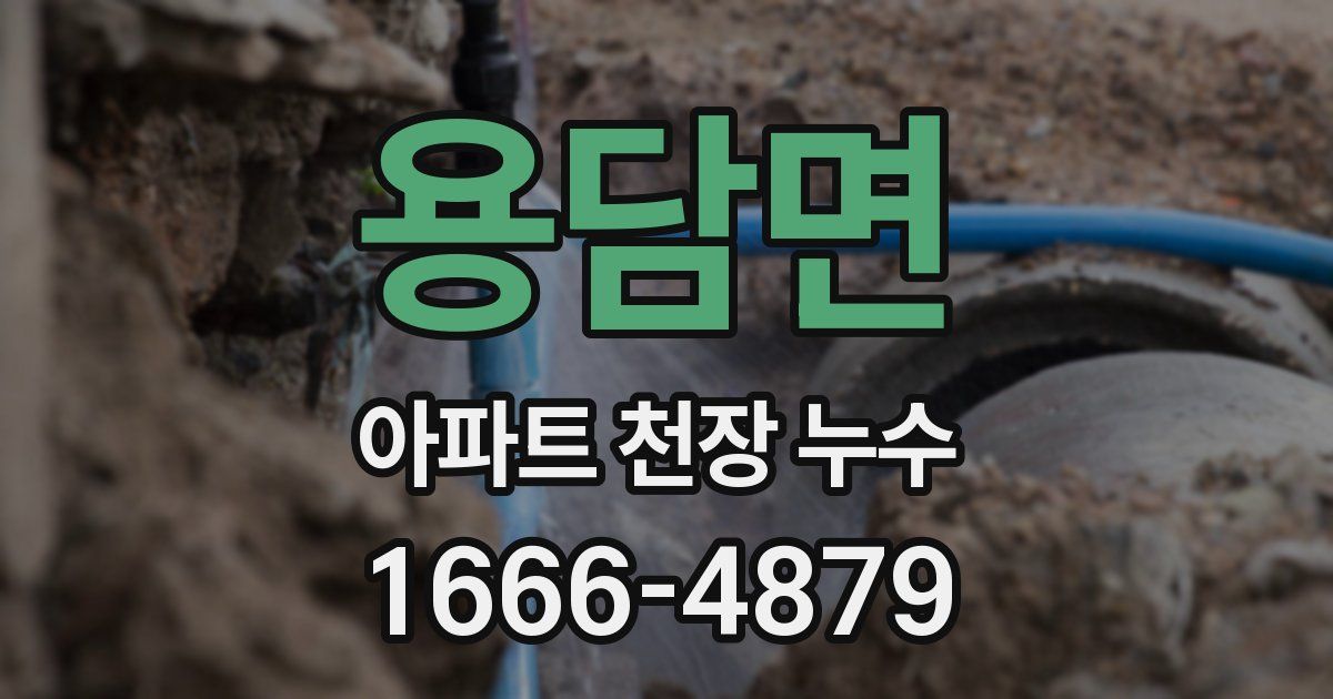 용담면 아파트 천장 누수