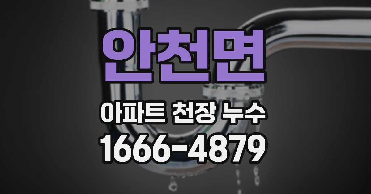 안천면 아파트 천장 누수