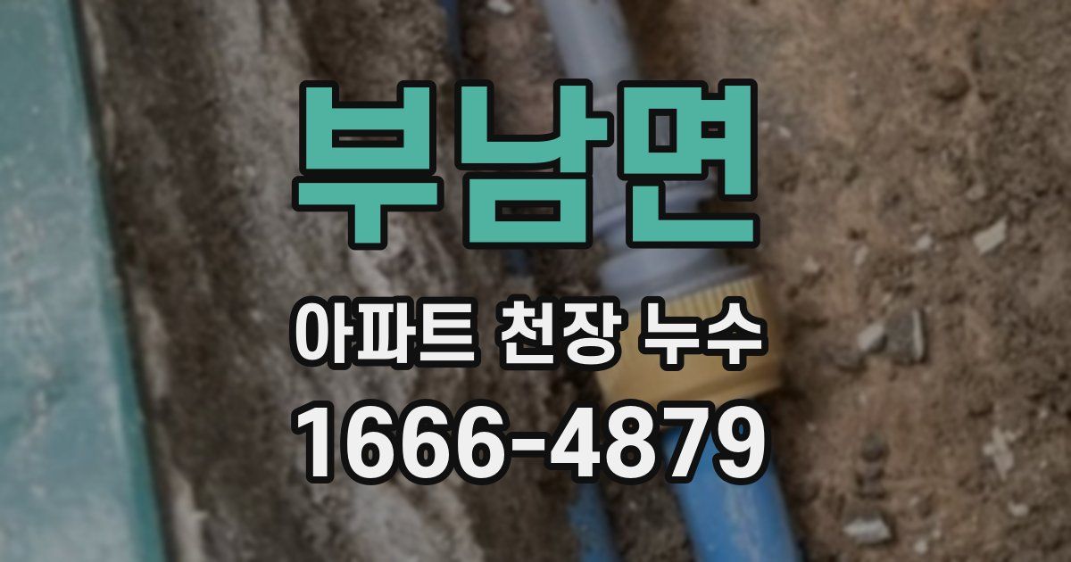 부남면 아파트 천장 누수
