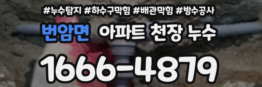 번암면 아파트 천장 누수