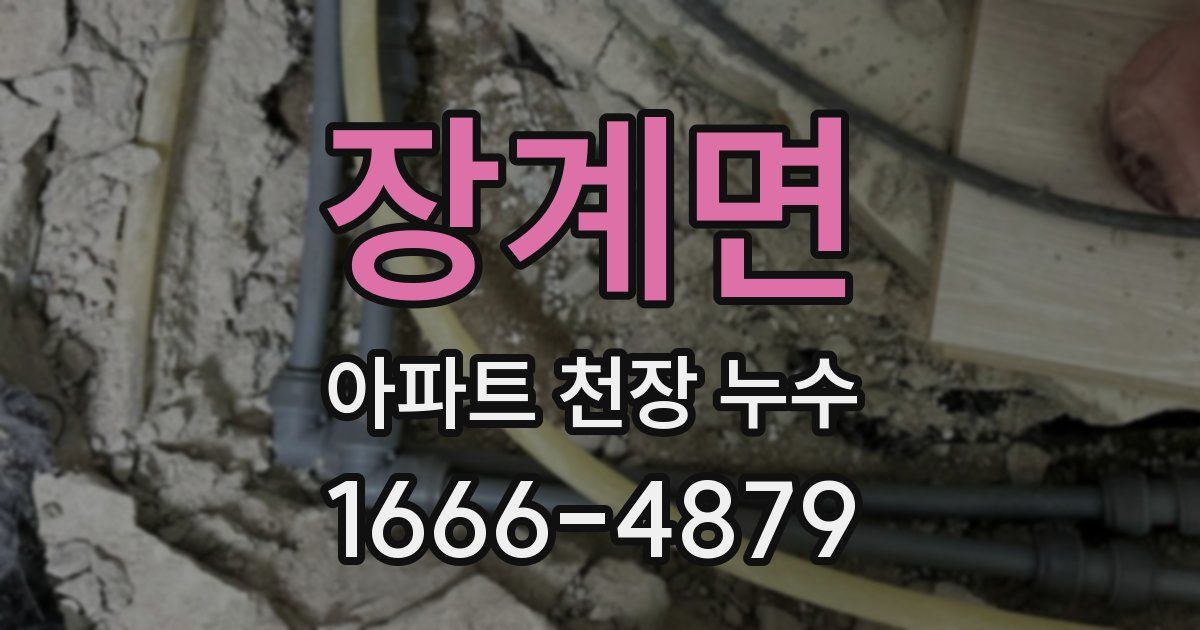 장계면 아파트 천장 누수