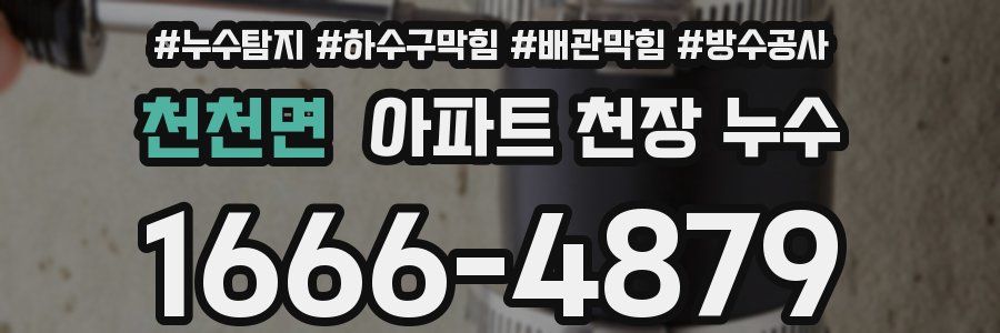 천천면 아파트 천장 누수