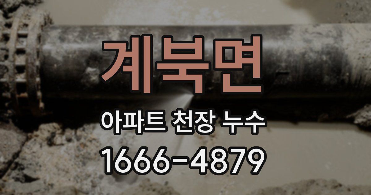 계북면 아파트 천장 누수