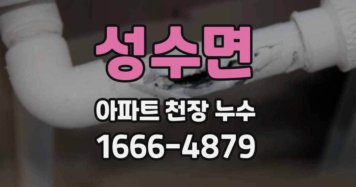 성수면 아파트 천장 누수