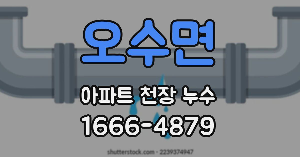 오수면 아파트 천장 누수