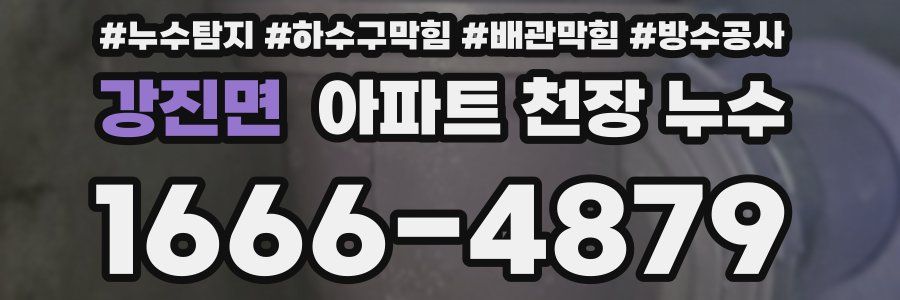 강진면 아파트 천장 누수