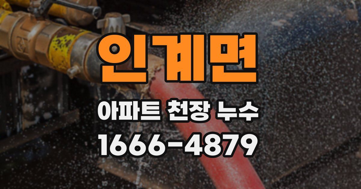 인계면 아파트 천장 누수