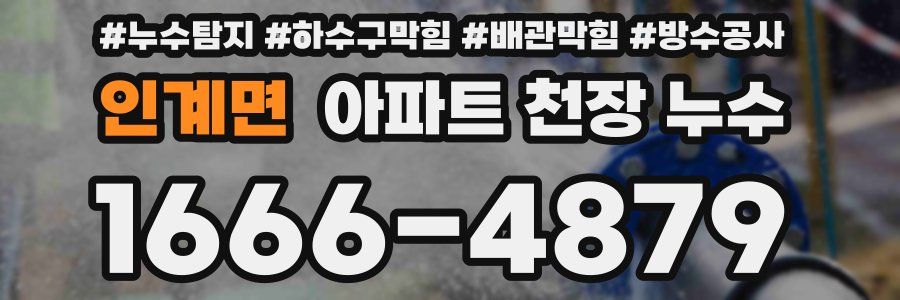 인계면 아파트 천장 누수