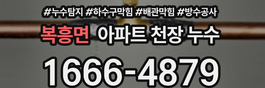 복흥면 아파트 천장 누수