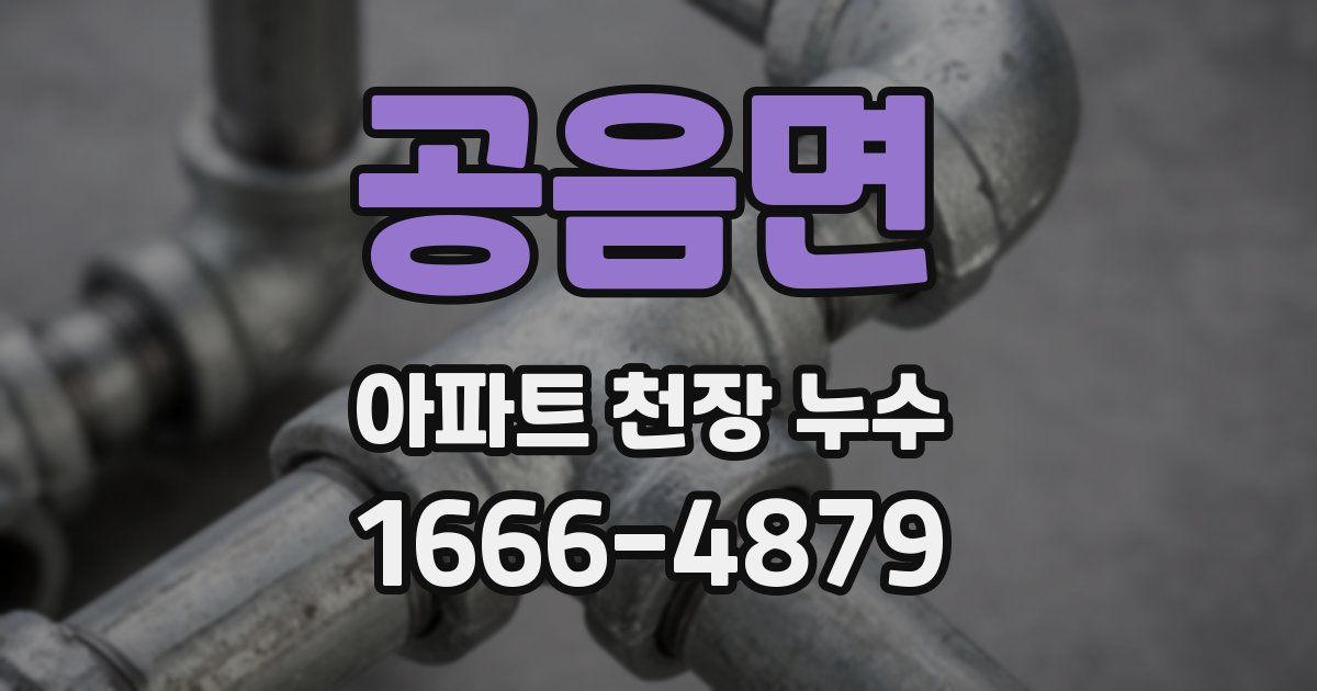 공음면 아파트 천장 누수