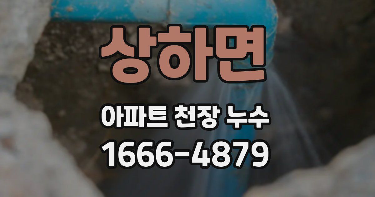 상하면 아파트 천장 누수