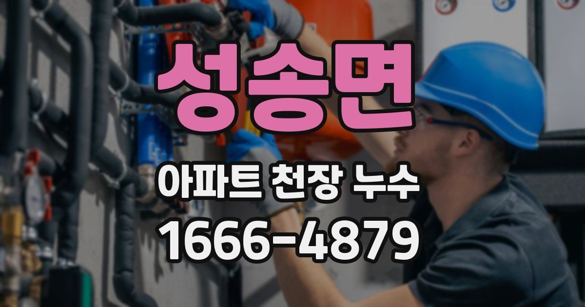 성송면 아파트 천장 누수