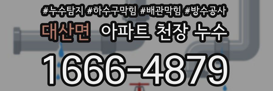 대산면 아파트 천장 누수