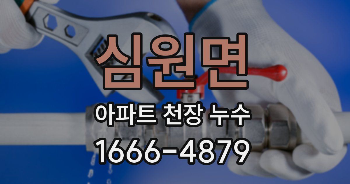 심원면 아파트 천장 누수
