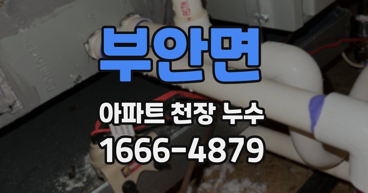부안면 아파트 천장 누수