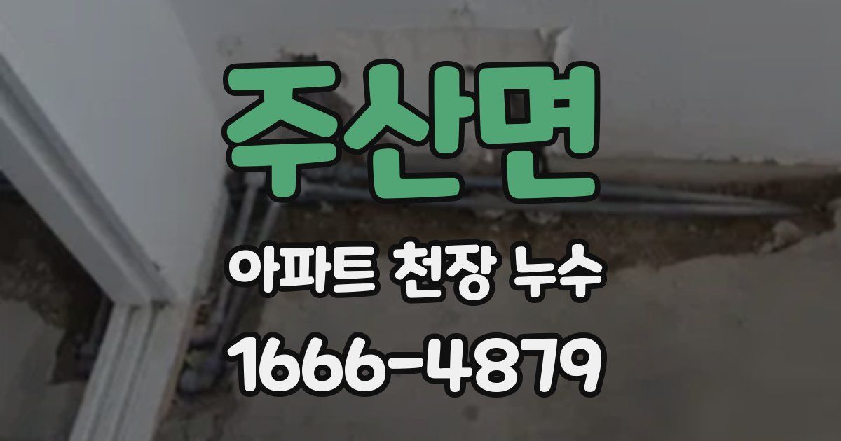 주산면 아파트 천장 누수