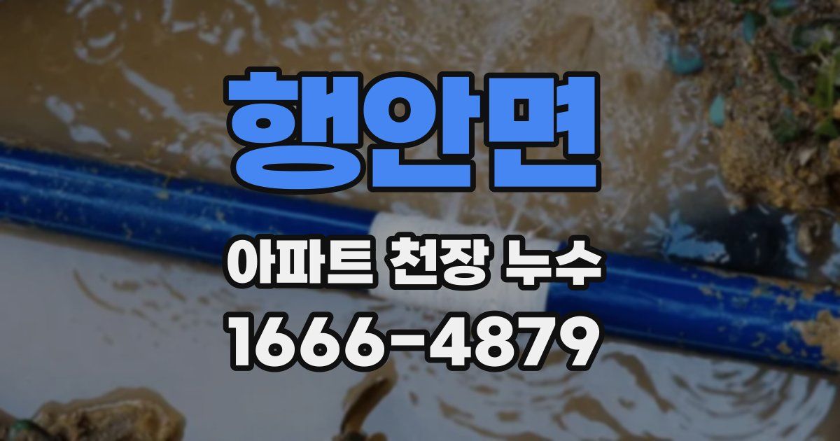 행안면 아파트 천장 누수