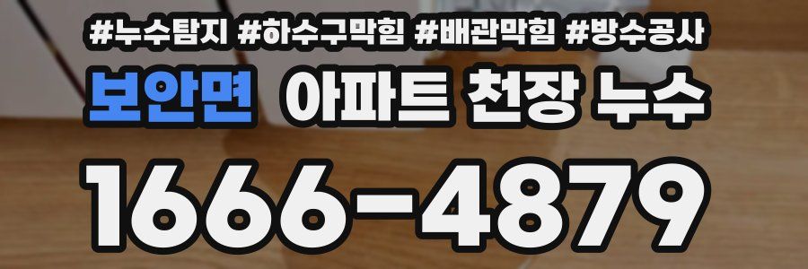 보안면 아파트 천장 누수