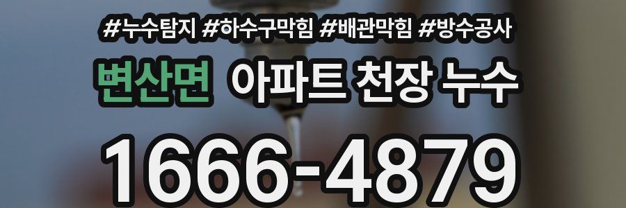 변산면 아파트 천장 누수
