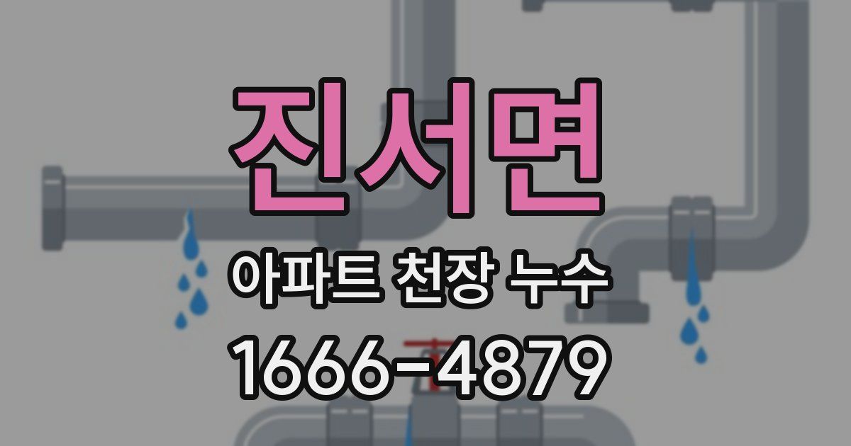 진서면 아파트 천장 누수
