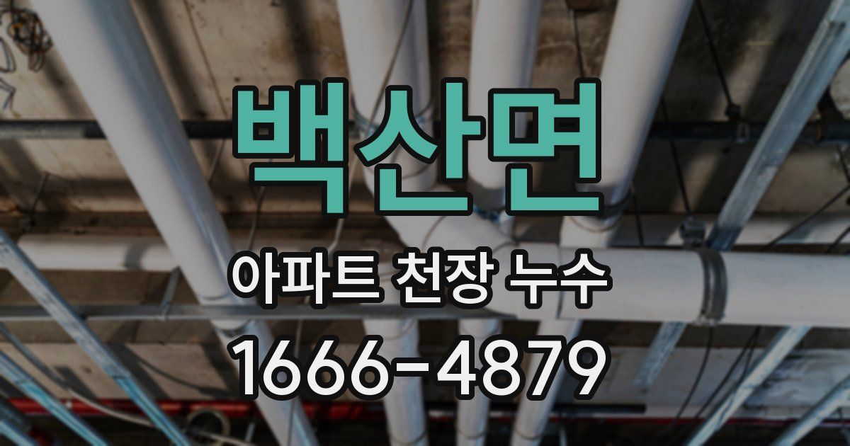 백산면 아파트 천장 누수