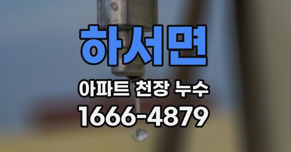 하서면 아파트 천장 누수