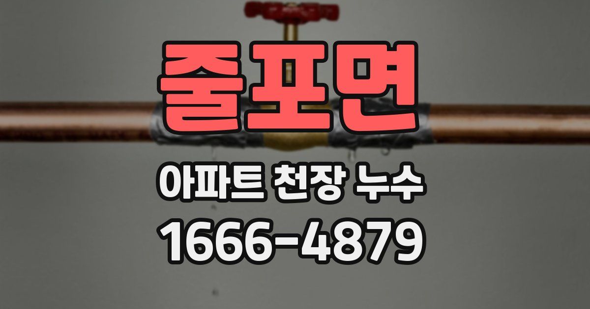 줄포면 아파트 천장 누수