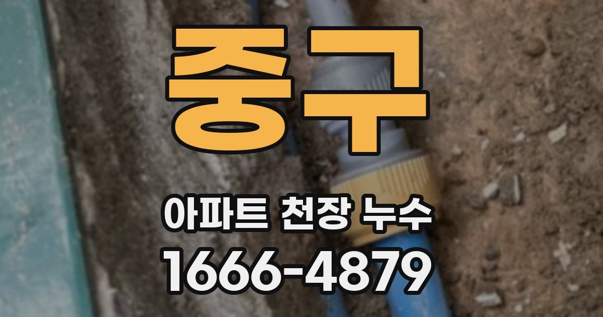 중구 아파트 천장 누수