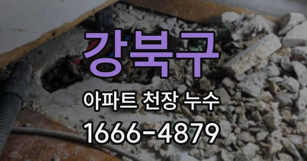 강북구 아파트 천장 누수