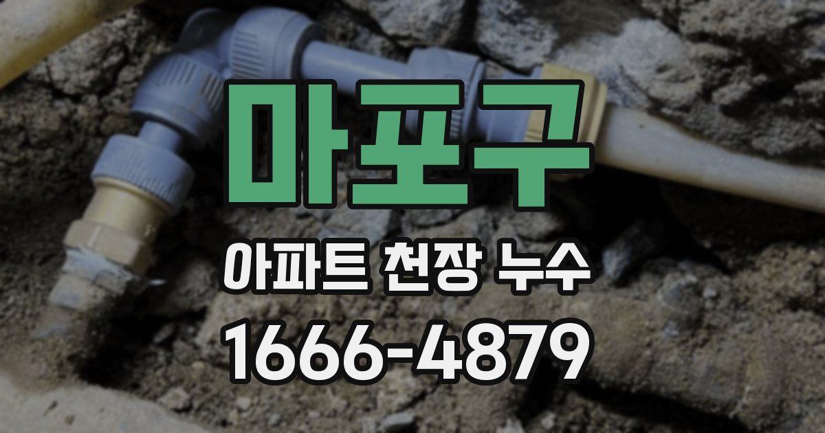 마포구 아파트 천장 누수