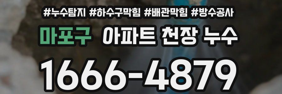 마포구 아파트 천장 누수
