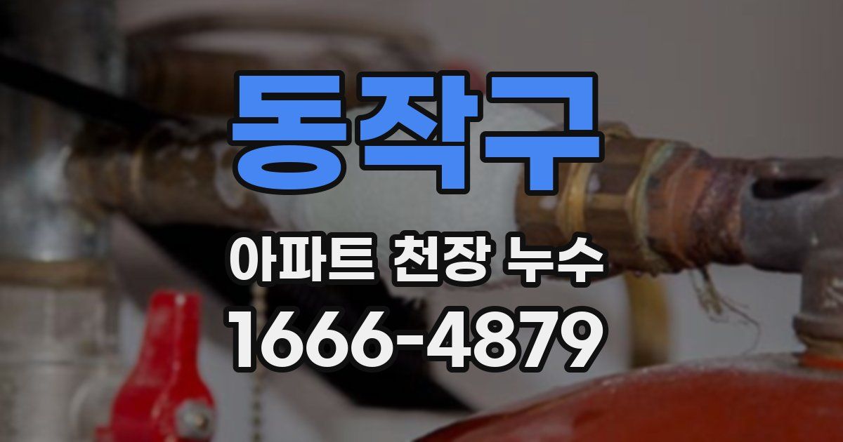 동작구 아파트 천장 누수