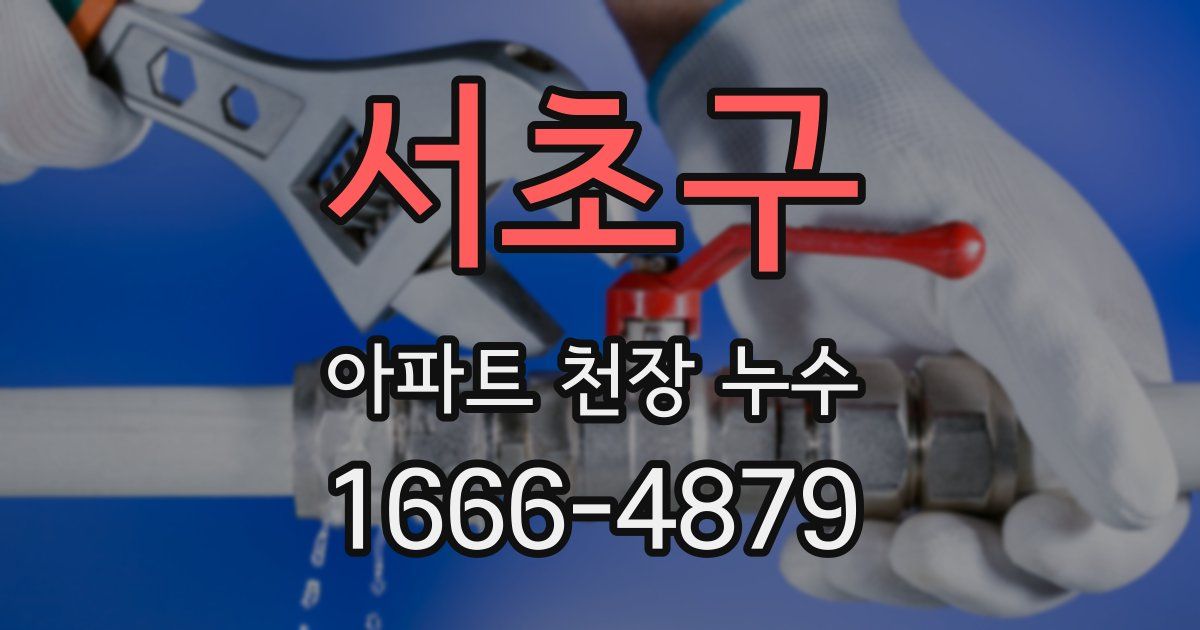 서초구 아파트 천장 누수