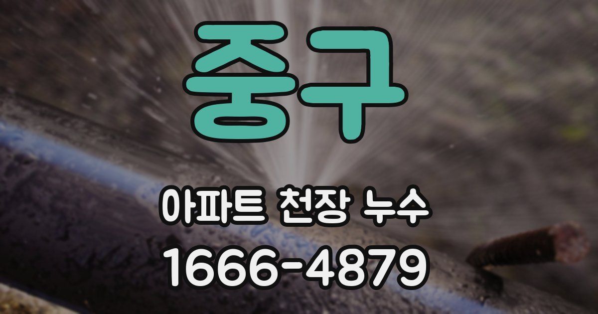 중구 아파트 천장 누수